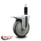 Service Caster 5'' Gray Poly Swivel 1-1/8'' Expanding Stem Caster Total Lock Brake SCC-EXTTL20S514-PPUB-118 - alternate 3